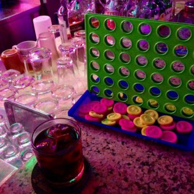 Connect 4 in Bar Games Olympics on Talk Travel Asia Podcast episode 58